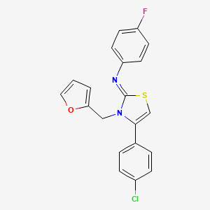 N-[(2Z)-4-(4-chlorophenyl)-3-(furan-2-ylmethyl)-1,3-thiazol-2(3H)-ylidene]-4-fluoroaniline