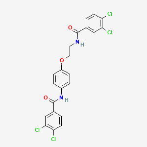 3,4-dichloro-N-[4-(2-{[(3,4-dichlorophenyl)carbonyl]amino}ethoxy)phenyl]benzamide