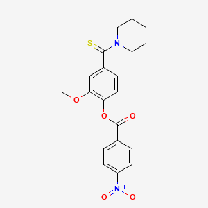 2-Methoxy-4-(piperidin-1-ylcarbonothioyl)phenyl 4-nitrobenzoate