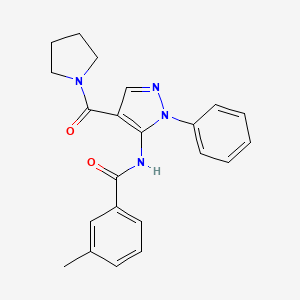 3-methyl-N-[1-phenyl-4-(pyrrolidin-1-ylcarbonyl)-1H-pyrazol-5-yl]benzamide