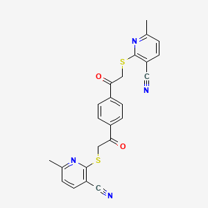 2,2'-{1,4-Phenylenebis[(2-oxoethane-2,1-diyl)thio]}bis(6-methylnicotinonitrile)