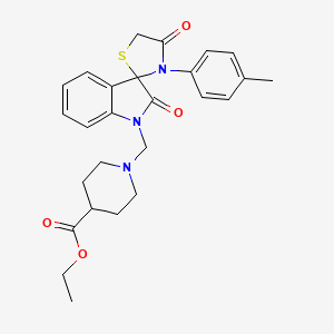 Ethyl 1-{[3'-(4-methylphenyl)-2,4'-dioxo-1,2-dihydrospiro[indole-3,2'-[1,3]thiazolidin]-1-YL]methyl}piperidine-4-carboxylate