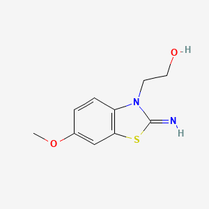 molecular formula C10H12N2O2S B11524893 2-(2-imino-6-methoxy-1,3-benzothiazol-3(2H)-yl)ethanol 