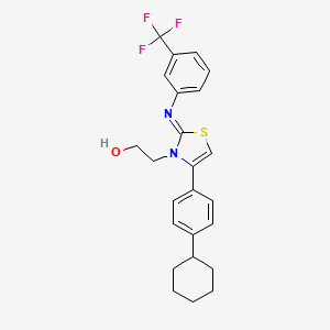 2-[(2Z)-4-(4-cyclohexylphenyl)-2-{[3-(trifluoromethyl)phenyl]imino}-1,3-thiazol-3(2H)-yl]ethanol