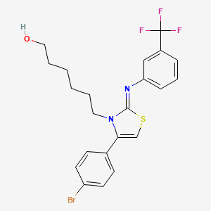 6-[(2Z)-4-(4-bromophenyl)-2-{[3-(trifluoromethyl)phenyl]imino}-1,3-thiazol-3(2H)-yl]hexan-1-ol