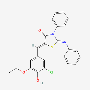 (2Z,5Z)-5-(3-chloro-5-ethoxy-4-hydroxybenzylidene)-3-phenyl-2-(phenylimino)-1,3-thiazolidin-4-one