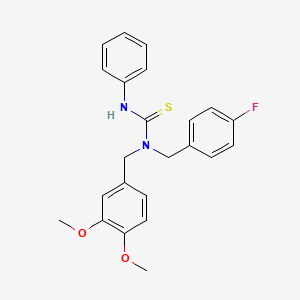 1-(3,4-Dimethoxybenzyl)-1-(4-fluorobenzyl)-3-phenylthiourea