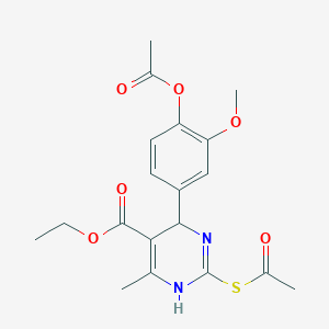 Ethyl 4-[4-(acetyloxy)-3-methoxyphenyl]-2-(acetylsulfanyl)-6-methyl-1,4-dihydropyrimidine-5-carboxylate