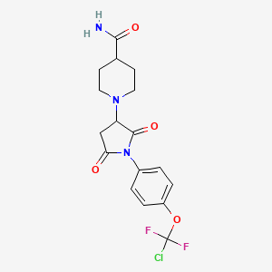 1-(1-{4-[Chloro(difluoro)methoxy]phenyl}-2,5-dioxopyrrolidin-3-yl)piperidine-4-carboxamide