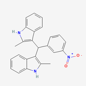 2-methyl-3-[(2-methyl-1H-indol-3-yl)(3-nitrophenyl)methyl]-1H-indole