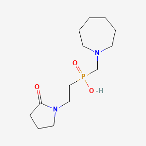 (Azepan-1-ylmethyl)[2-(2-oxopyrrolidin-1-yl)ethyl]phosphinic acid