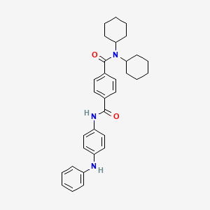 N,N-dicyclohexyl-N'-[4-(phenylamino)phenyl]benzene-1,4-dicarboxamide