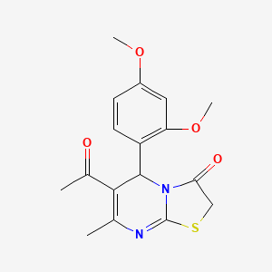 6-Acetyl-5-(2,4-dimethoxyphenyl)-7-methyl-2H,5H-[1,3]thiazolo[3,2-a]pyrimidin-3-one