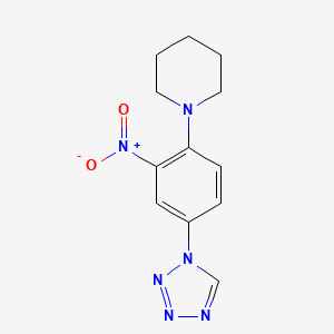 1-[2-nitro-4-(1H-tetrazol-1-yl)phenyl]piperidine