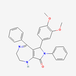 6-(3,4-dimethoxyphenyl)-5,7-diphenyl-2,3,6,7-tetrahydropyrrolo[3,4-e][1,4]diazepin-8(1H)-one