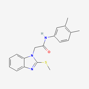 N-(3,4-dimethylphenyl)-2-[2-(methylsulfanyl)-1H-benzimidazol-1-yl]acetamide