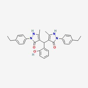 1-(4-Ethylphenyl)-4-{[1-(4-ethylphenyl)-5-hydroxy-3-methyl-1H-pyrazol-4-YL](2-hydroxyphenyl)methyl}-3-methyl-1H-pyrazol-5-OL