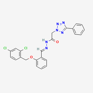 N'-[(E)-{2-[(2,4-dichlorobenzyl)oxy]phenyl}methylidene]-2-(5-phenyl-2H-tetrazol-2-yl)acetohydrazide