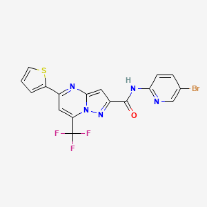 N-(5-bromopyridin-2-yl)-5-(thiophen-2-yl)-7-(trifluoromethyl)pyrazolo[1,5-a]pyrimidine-2-carboxamide