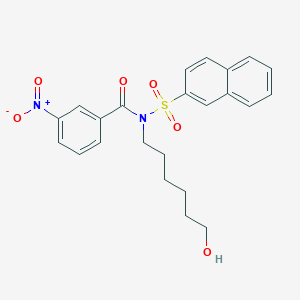 N-(6-hydroxyhexyl)-N-(naphthalen-2-ylsulfonyl)-3-nitrobenzamide