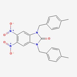 1,3-bis(4-methylbenzyl)-5,6-dinitro-1,3-dihydro-2H-benzimidazol-2-one