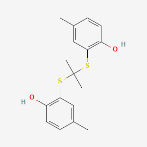 molecular formula C17H20O2S2 B11525204 2,2'-(Propane-2,2-diyldisulfanediyl)bis(4-methylphenol) 