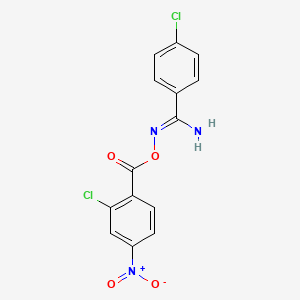 4-chloro-N'-{[(2-chloro-4-nitrophenyl)carbonyl]oxy}benzenecarboximidamide