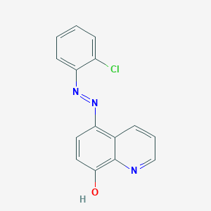 molecular formula C15H10ClN3O B11525213 Quinoline-5,8-dione, 5-(2-chlorophenyl)hydrazone 