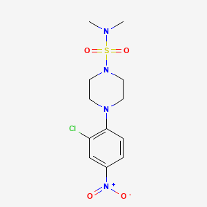 molecular formula C12H17ClN4O4S B11525214 4-(2-chloro-4-nitrophenyl)-N,N-dimethylpiperazine-1-sulfonamide 