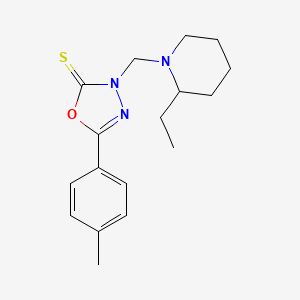 3-[(2-ethylpiperidin-1-yl)methyl]-5-(4-methylphenyl)-1,3,4-oxadiazole-2(3H)-thione