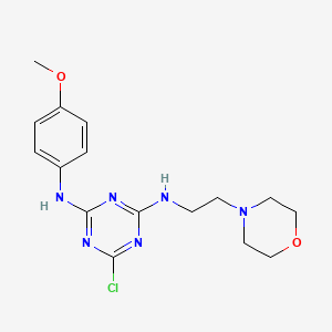 6-chloro-N-(4-methoxyphenyl)-N'-[2-(morpholin-4-yl)ethyl]-1,3,5-triazine-2,4-diamine