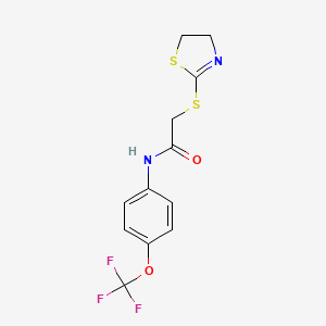 2-(4,5-Dihydro-1,3-thiazol-2-ylsulfanyl)-N-[4-(trifluoromethoxy)phenyl]acetamide