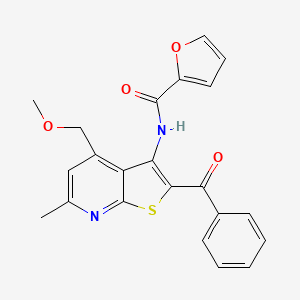 N-[2-benzoyl-4-(methoxymethyl)-6-methylthieno[2,3-b]pyridin-3-yl]furan-2-carboxamide