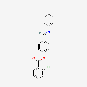 4-[(E)-[(4-Methylphenyl)imino]methyl]phenyl 2-chlorobenzoate