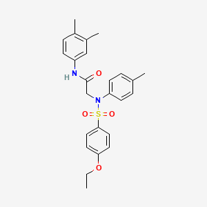 N-(3,4-Dimethylphenyl)-2-[N-(4-methylphenyl)4-ethoxybenzenesulfonamido]acetamide