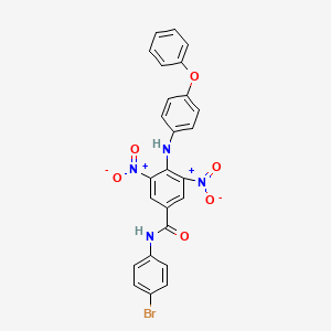 N-(4-bromophenyl)-3,5-dinitro-4-[(4-phenoxyphenyl)amino]benzamide