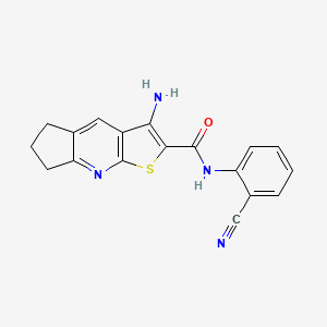 3-Amino-N-(2-cyanophenyl)-6,7-dihydro-5H-cyclopenta[b]thieno[3,2-E]pyridine-2-carboxamide