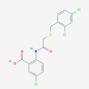 5-Chloro-2-({[(2,4-dichlorobenzyl)sulfanyl]acetyl}amino)benzoic acid