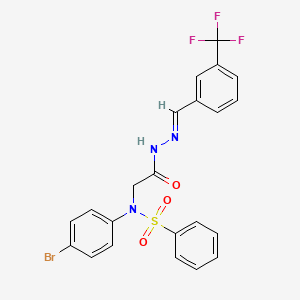 N-(4-Bromophenyl)-N-({N'-[(E)-[3-(trifluoromethyl)phenyl]methylidene]hydrazinecarbonyl}methyl)benzenesulfonamide