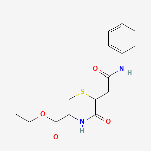 Ethyl 5-oxo-6-[2-oxo-2-(phenylamino)ethyl]thiomorpholine-3-carboxylate