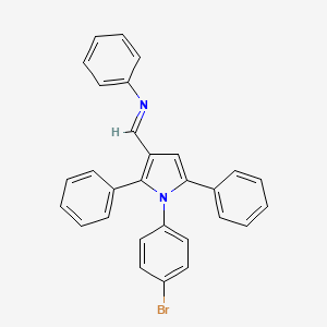 N-{(E)-[1-(4-bromophenyl)-2,5-diphenyl-1H-pyrrol-3-yl]methylidene}aniline