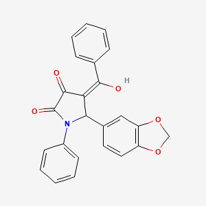 5-(1,3-benzodioxol-5-yl)-3-hydroxy-1-phenyl-4-(phenylcarbonyl)-1,5-dihydro-2H-pyrrol-2-one