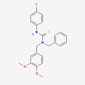 1-Benzyl-1-[(3,4-dimethoxyphenyl)methyl]-3-(4-fluorophenyl)thiourea