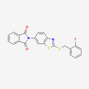 2-{2-[(2-fluorobenzyl)sulfanyl]-1,3-benzothiazol-6-yl}-1H-isoindole-1,3(2H)-dione