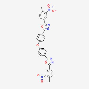 2-(4-Methyl-3-nitrophenyl)-5-(4-{4-[5-(4-methyl-3-nitrophenyl)-1,3,4-oxadiazol-2-yl]phenoxy}phenyl)-1,3,4-oxadiazole