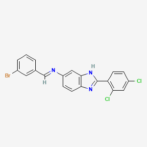 N-[(E)-(3-bromophenyl)methylidene]-2-(2,4-dichlorophenyl)-1H-benzimidazol-6-amine