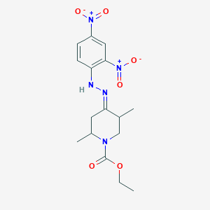 ethyl (4E)-4-[2-(2,4-dinitrophenyl)hydrazinylidene]-2,5-dimethylpiperidine-1-carboxylate