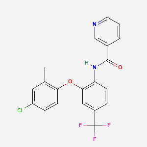 N-[2-(4-chloro-2-methylphenoxy)-4-(trifluoromethyl)phenyl]pyridine-3-carboxamide