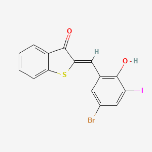 (2Z)-2-(5-bromo-2-hydroxy-3-iodobenzylidene)-1-benzothiophen-3(2H)-one