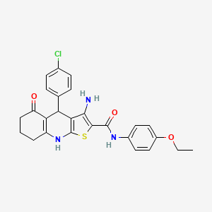 3-amino-4-(4-chlorophenyl)-N-(4-ethoxyphenyl)-5-oxo-4,5,6,7,8,9-hexahydrothieno[2,3-b]quinoline-2-carboxamide